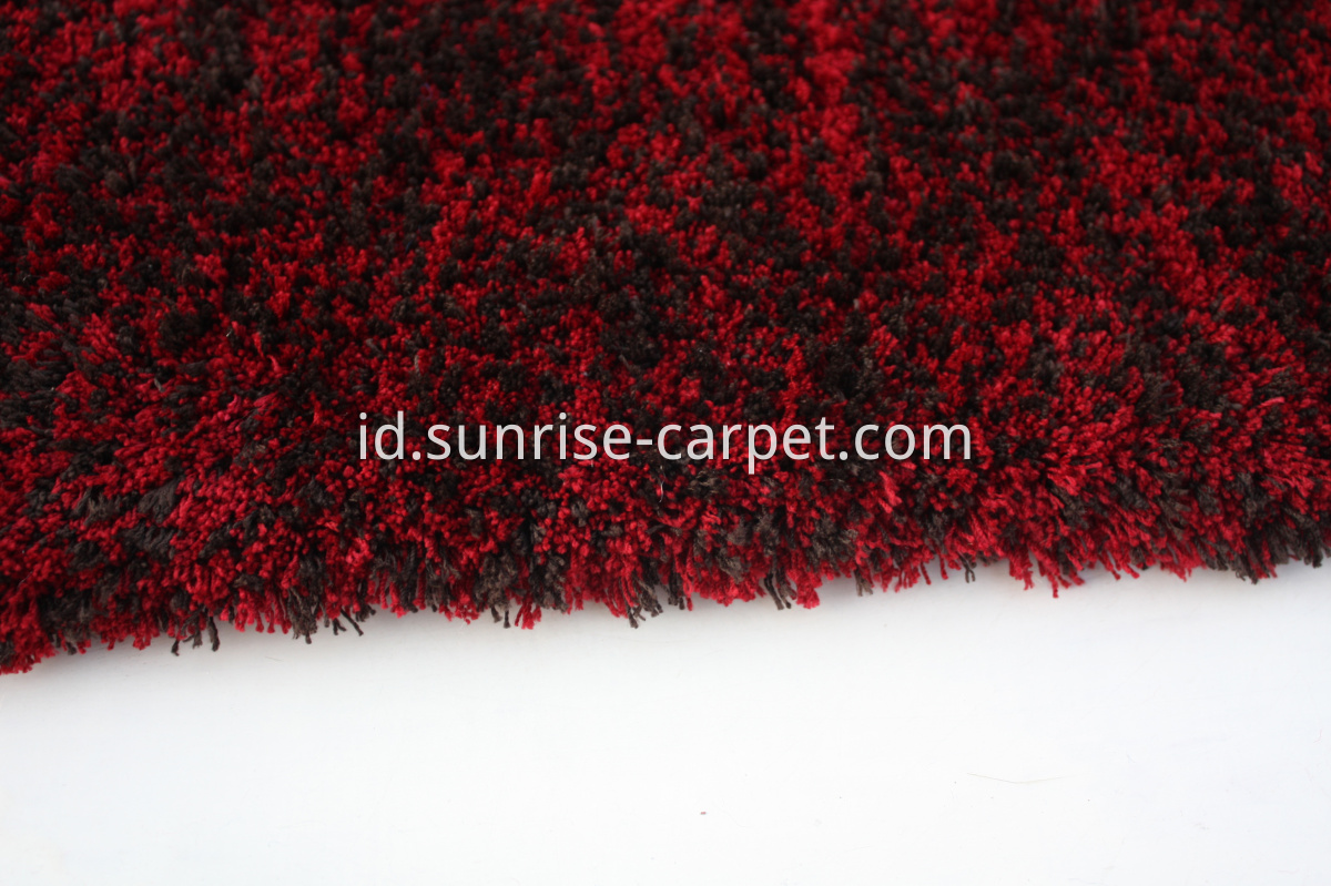 microfiber shag thin yarn red